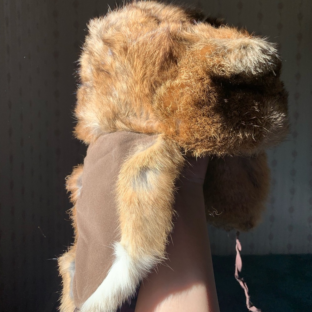 Vintage Ushanka Rabbit Fur Trapper Hat!
